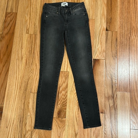 Paige Verdugo Skinny Black Ankle Jeans - Picture 1 of 6